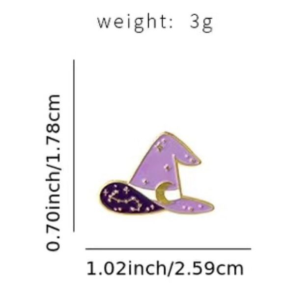 Witch hat enamel pin - Picture 2 of 3